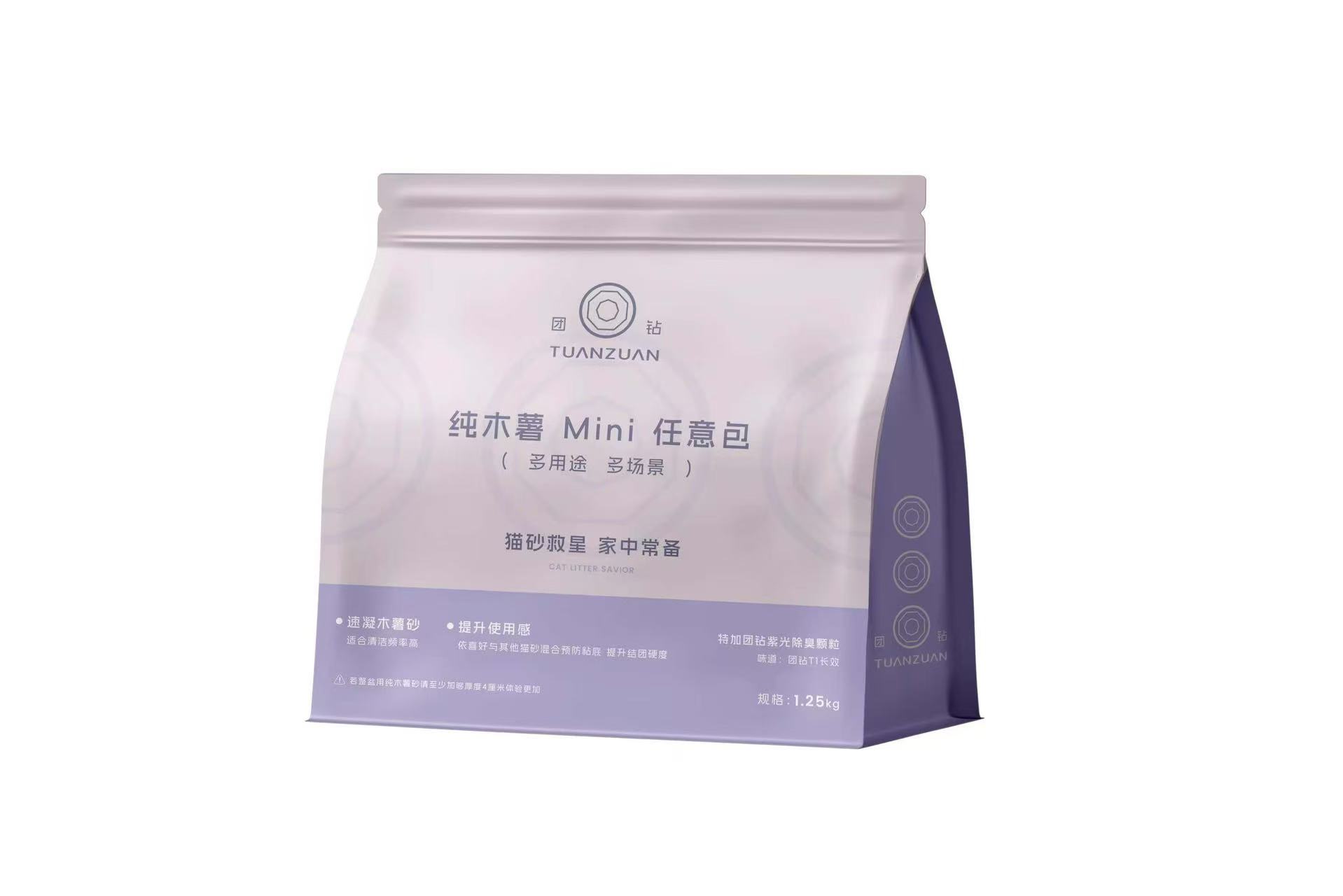 团钻1.25kg纯木薯猫砂
